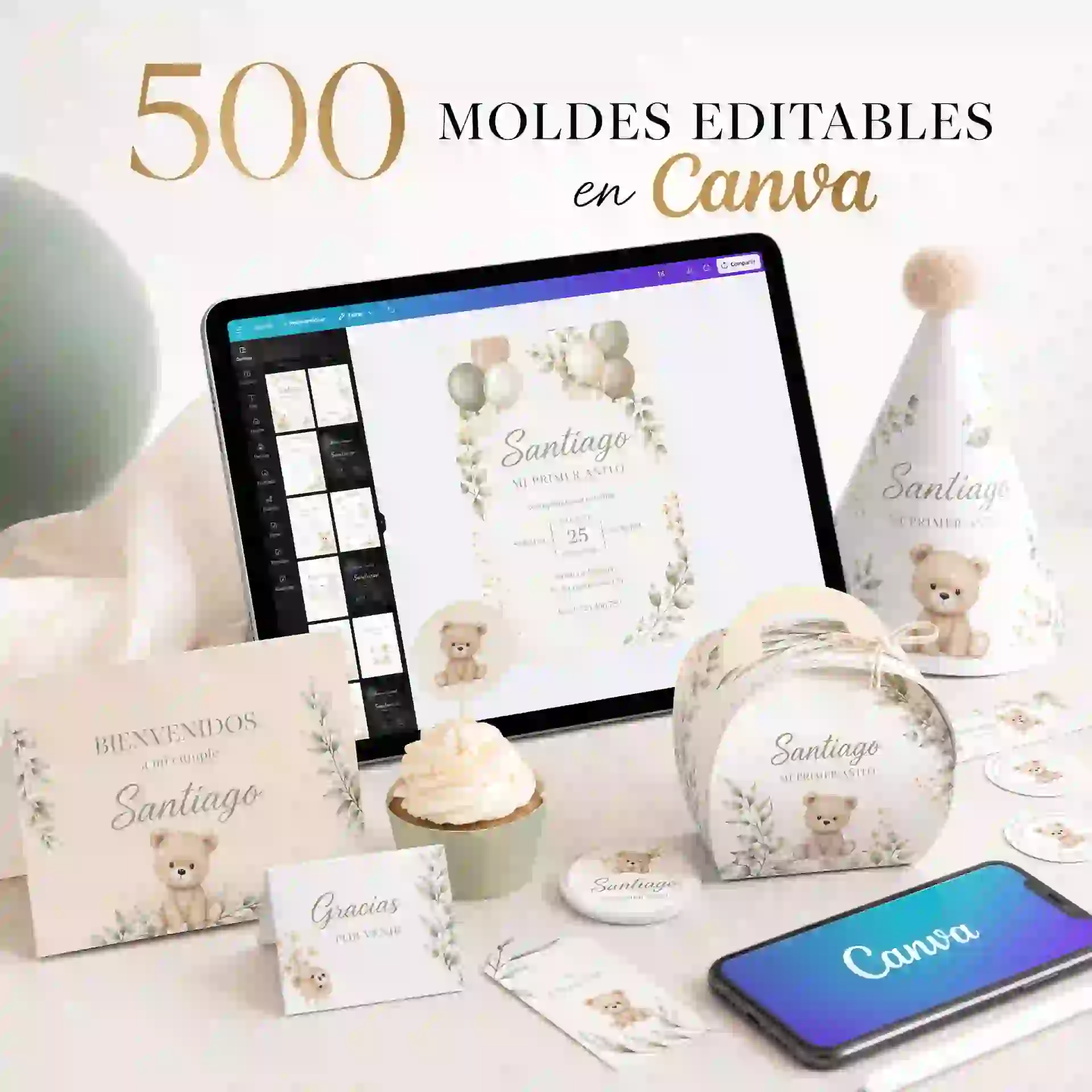 500 Moldes editables en Canva